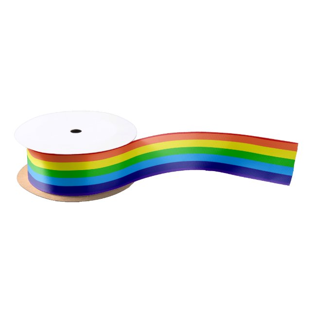 rainbow seamless satin ribbon (Spool)
