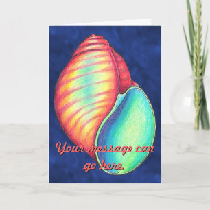Rainbow Seashell Card