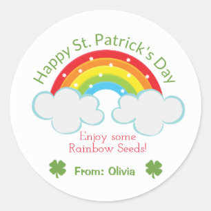 Rainbow Seeds St. Patrick's Day Custom Sticker