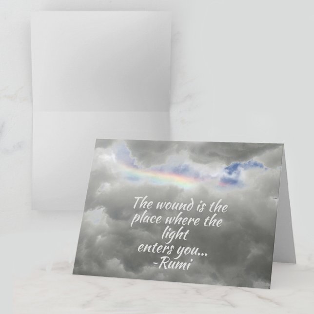Rainbow seen through Storm Clouds Note Card (Creator Uploaded)