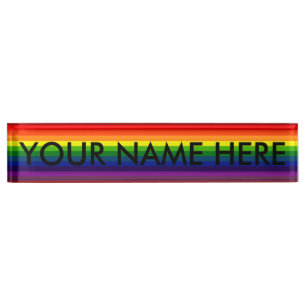 RAINBOW SELECT true! (striped design) ~ Nameplate