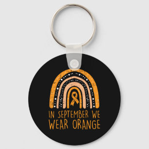 Rainbow September We Wear Orange Leukaemia Awarene Key Ring