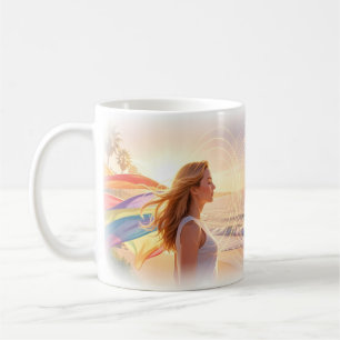 Rainbow Serenity by Sunset Ocean Waves Mug