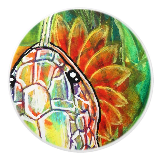 Rainbow Serpant  Ceramic Knob (Front)