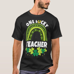 Rainbow Shamrocks Hearts St Patricku2019s Day One T-Shirt
