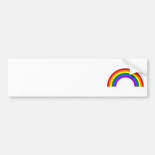 Rainbow Shape Bumper Sticker