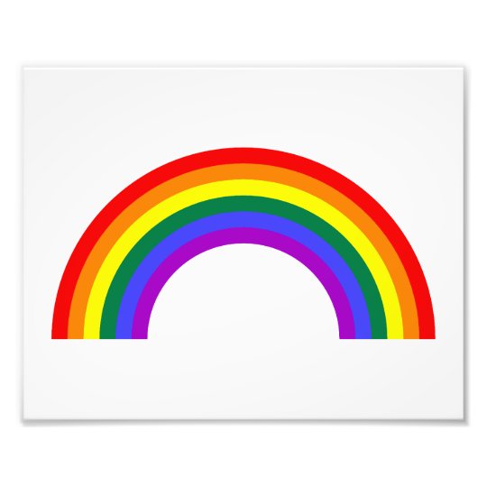 Rainbow Shape Photo Print Zazzle.co.uk