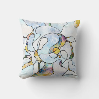Rainbow shards, stained glass unity cushion