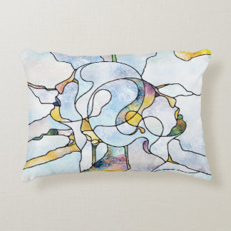 Rainbow shards, stained glass unity decorative cushion