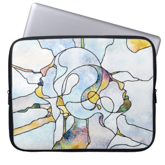 Rainbow shards, stained glass unity laptop sleeve