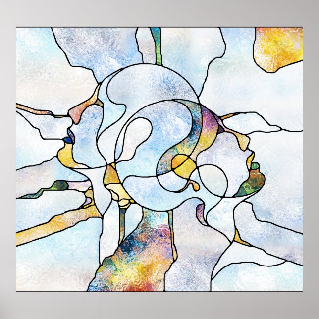 Rainbow shards, stained glass unity poster (Front)