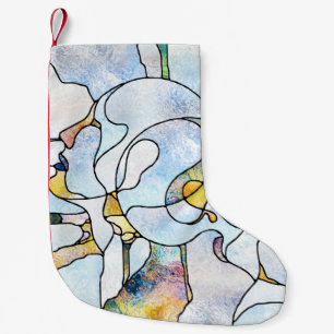 Rainbow shards, stained glass unity small christmas stocking