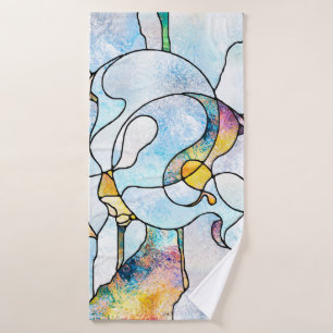 Rainbow Shards. Unity of Stained Glass series. Bac Bath Towel