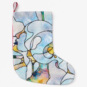 Rainbow Shards. Unity of Stained Glass series. Bac Small Christmas Stocking