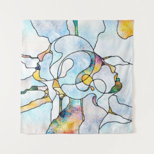 Rainbow Shards. Unity of Stained Glass series. Bac Tapestry