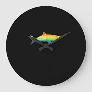 Rainbow Shark Gay Pride Flag LGBT LGBTQ Tank Top Large Clock