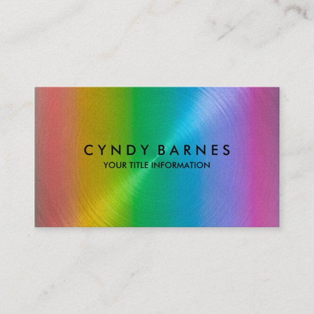 Rainbow Sheen Business Card (Front)