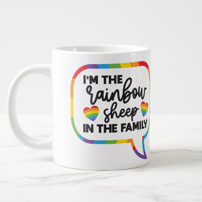 Rainbow Sheep Large Mug (Left)