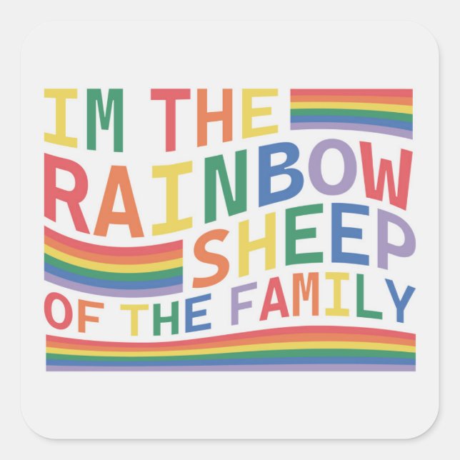 Rainbow Sheep LGBT Sticker (Front)