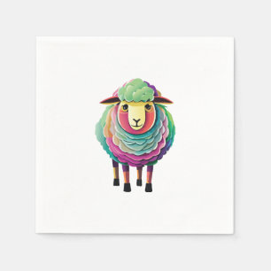 Rainbow Sheep Napkin