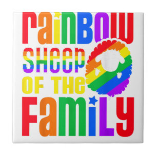 Rainbow Sheep Of The Family LGBT Pride  Tile