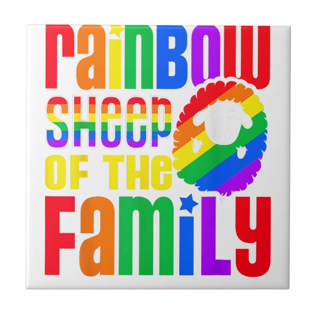 Rainbow Sheep Of The Family LGBT Pride  Tile (Front)