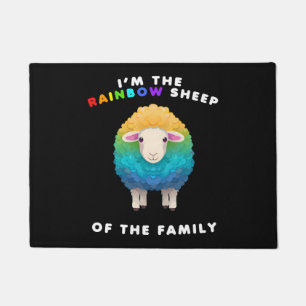 Rainbow Sheep of the family LGBTQ Happy Pride Doormat