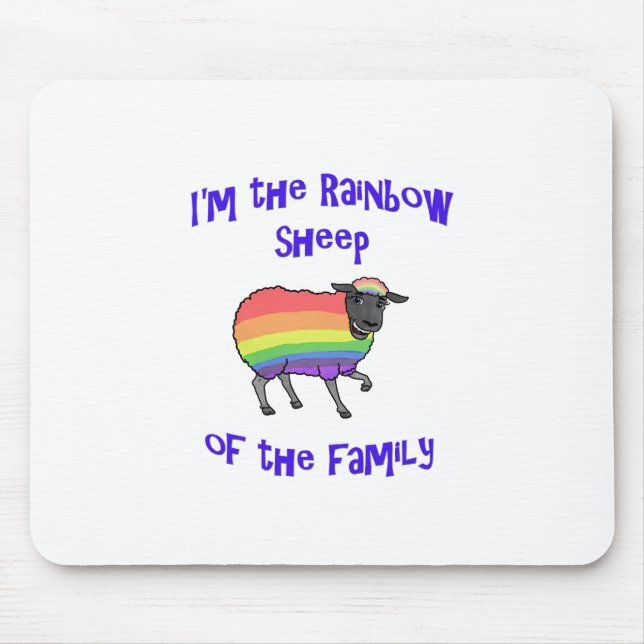 Rainbow Sheep of the Family Mouse Mat (Front)