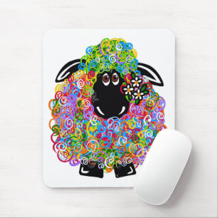 Rainbow Sheep Of The Family Mouse Mat
