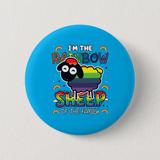 Rainbow Sheep Pride Family Statement T 6 Cm Round Badge