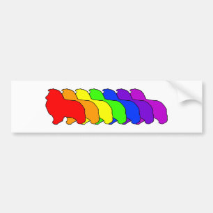 Rainbow Sheltie Bumper Sticker