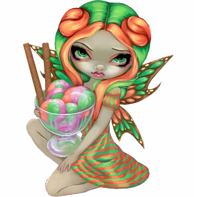 Rainbow Sherbet Fairy ice cream Photo Sculpture (Front)