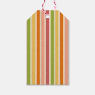 Rainbow Sherbet Vintage Striped Gift Tag