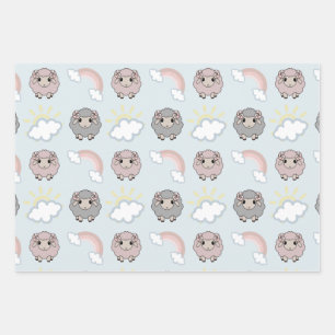 Rainbow Shhep Wrapping Paper Sheet