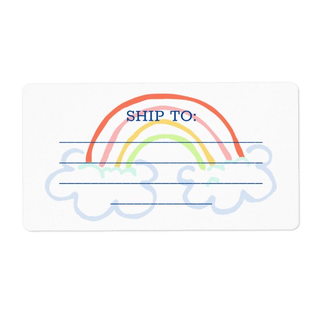 Rainbow Shipping Label (Front)