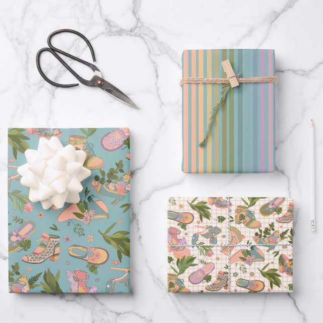 Rainbow Shoe Collection Gift Wrap (Front)