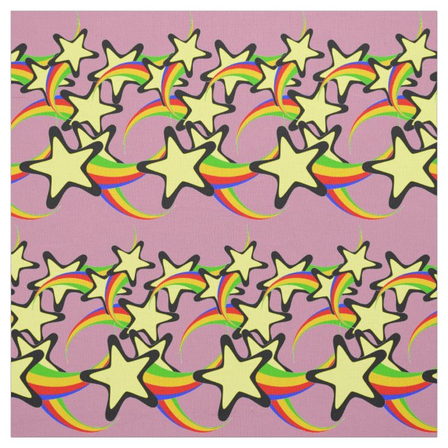 Rainbow Shooting Stars Thunder_Cove  Fabric (Swatch)