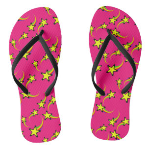 Rainbow Shooting Stars Thunder_Cove Flip Flops