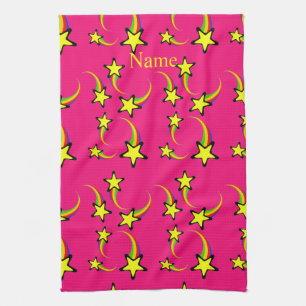 Rainbow Shooting Stars Thunder_Cove Tea Towel