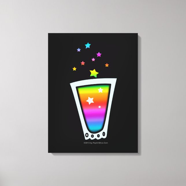 RAINBOW SHOT GLASS on CANVAS PRINTS (Front)