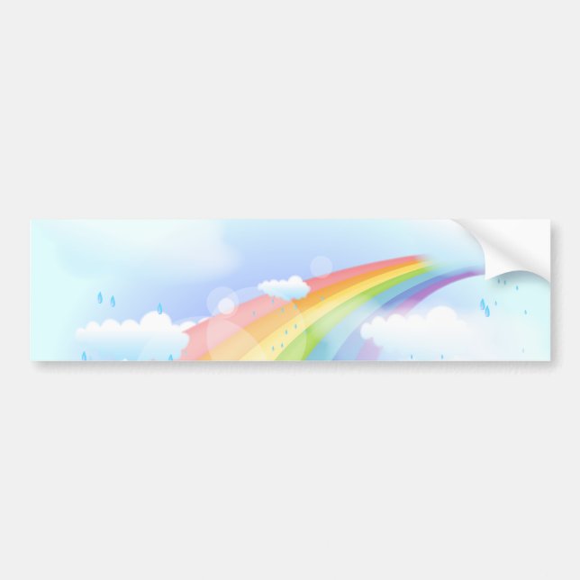 Rainbow Shower Bumper Sticker (Front)