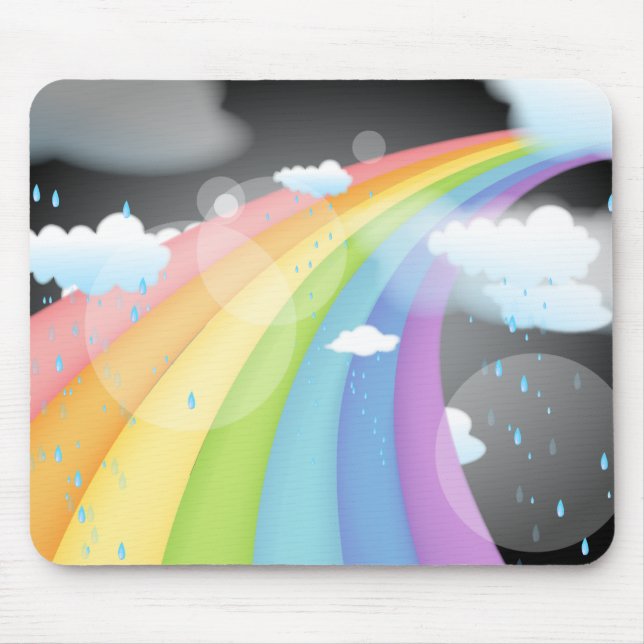 Rainbow Shower Mouse Mat (Front)