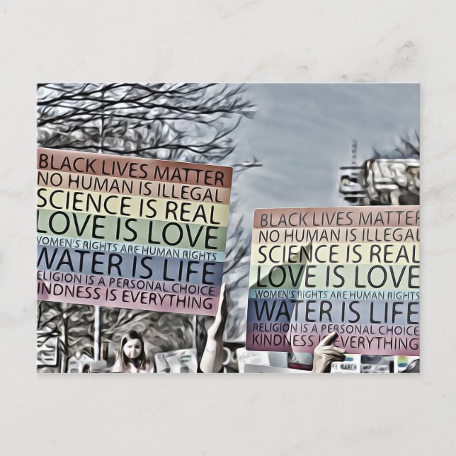 Rainbow Sign Postcard (Front)