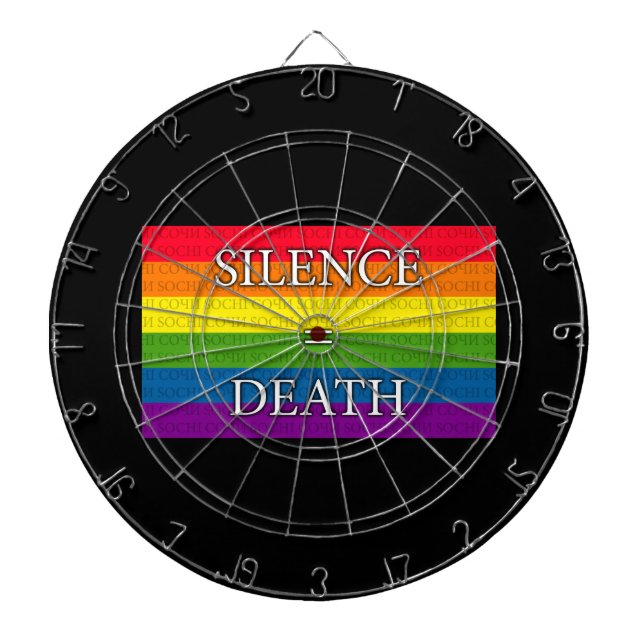 Rainbow - Silence = Death Dartboard (Front)