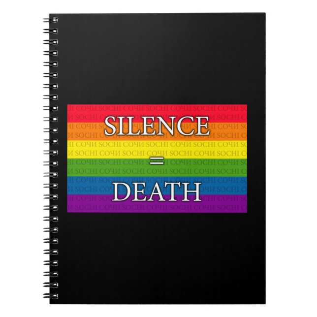 Rainbow - Silence = Death Notebook (Front)