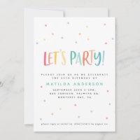 Rainbow simple colourful modern typography
