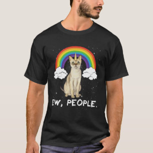 Rainbow Singapura Ew People Unicorn Cat T-Shirt