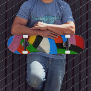 Rainbow skateboard. skateboard