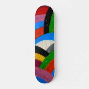 Rainbow skateboard. skateboard