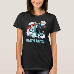 Rainbow Skeleton Unicorn Death Metal Music Festiva T-Shirt